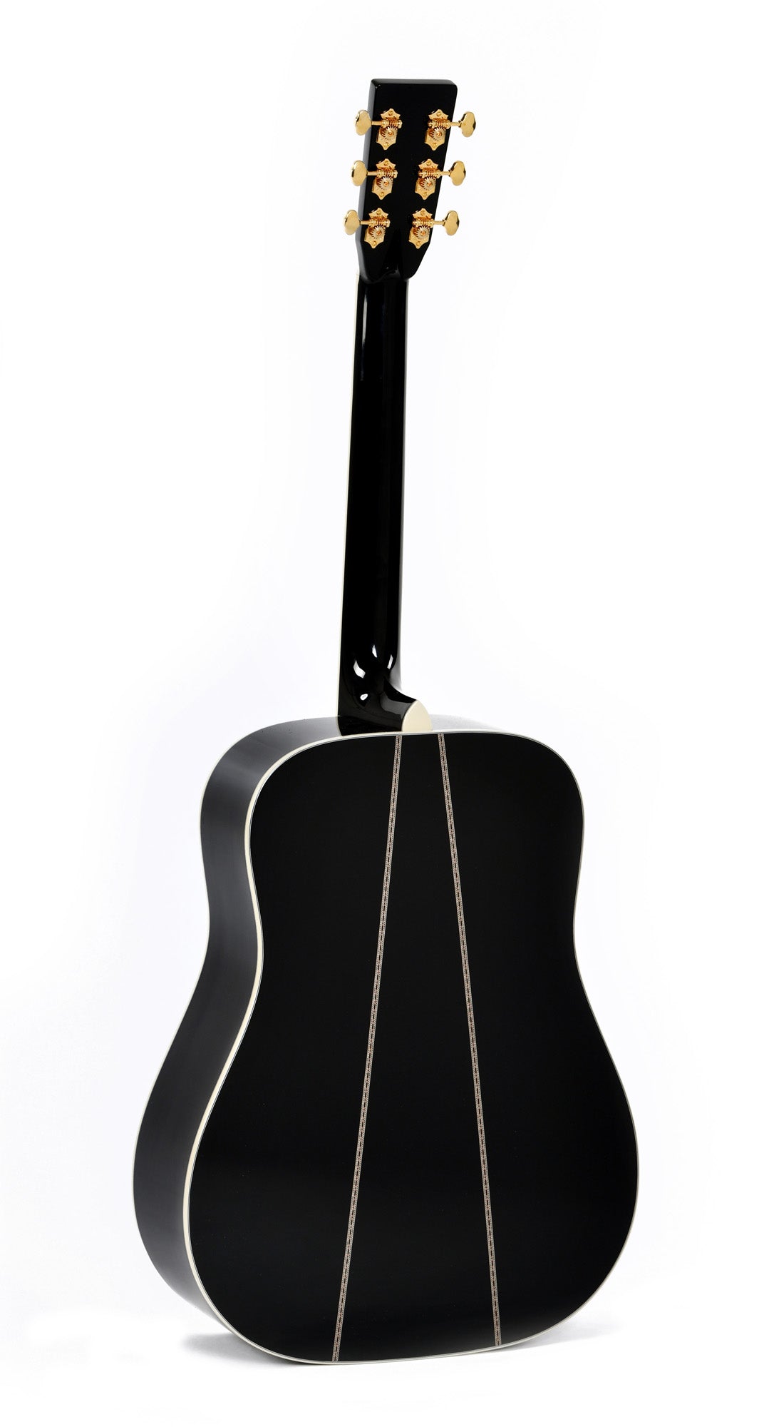 Modèle DT-42 NASHVILLE, édition spéciale, Dreadnought, table épicéa massif, f/e tilia, binding abalone, étui, noir brillant