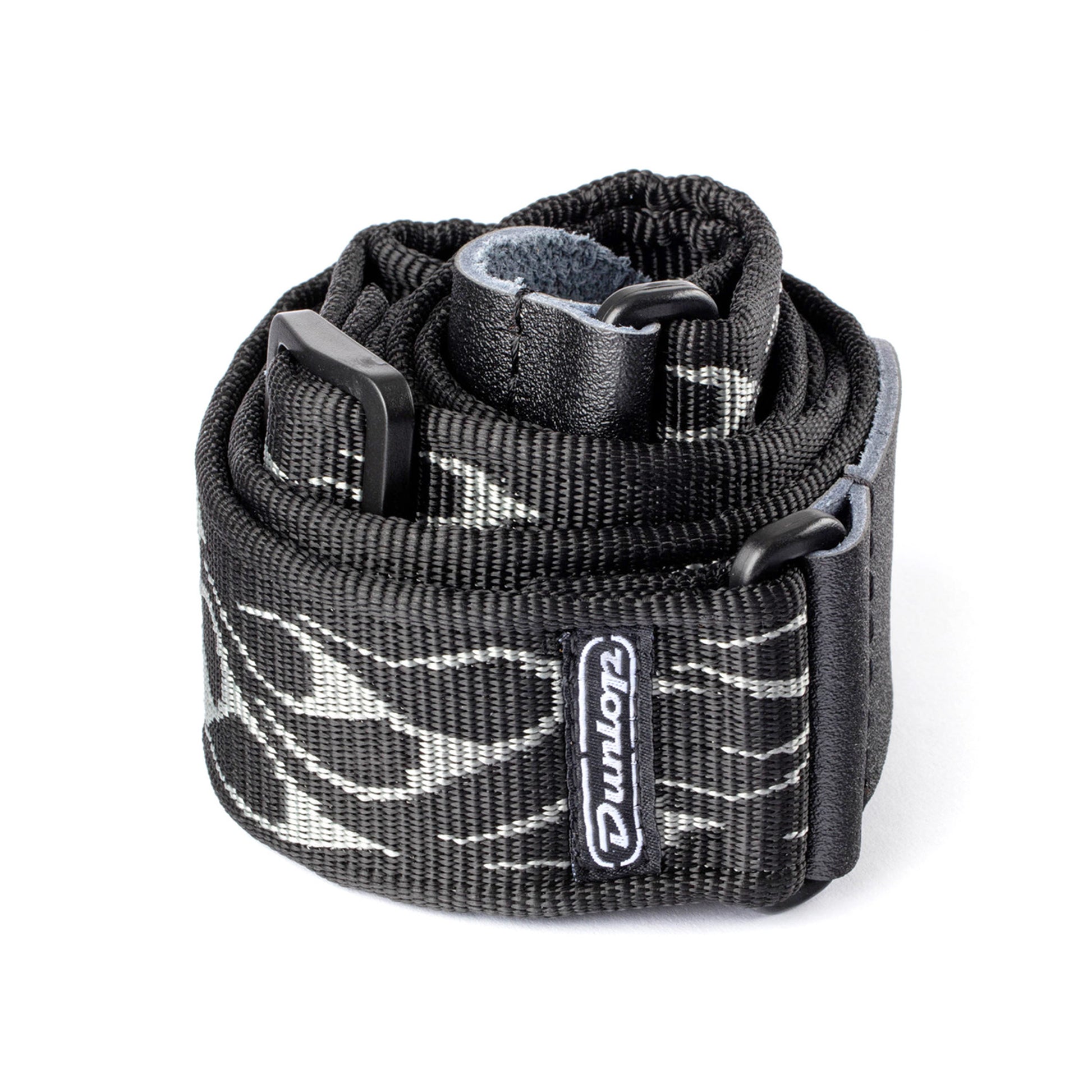 Courroie nylon modèle FLAMME, largeur 5 cm, noir et gris