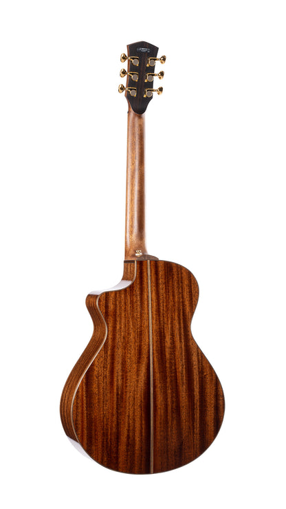 MODERN BURST, table épicéa massif, f/e acajou massif, EQ Fishman Matrix Infinity, étui, burst brillant