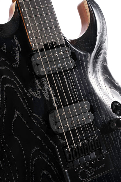 KX700EV, corps acajou, table frêne, touche ébène, chevalet Evertune, micros Seymour Duncan Sentient & Nazgûl, housse