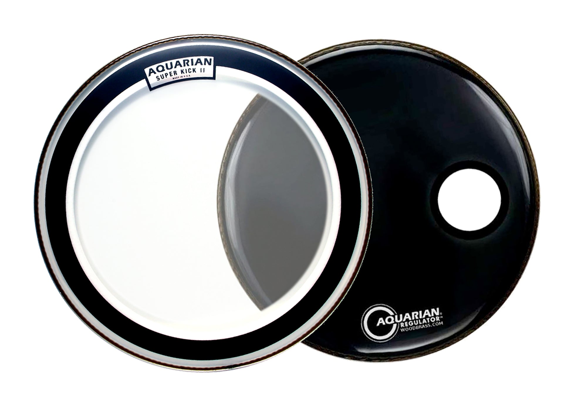 Pack peau Superkick II 22" + Regulator 22" noire