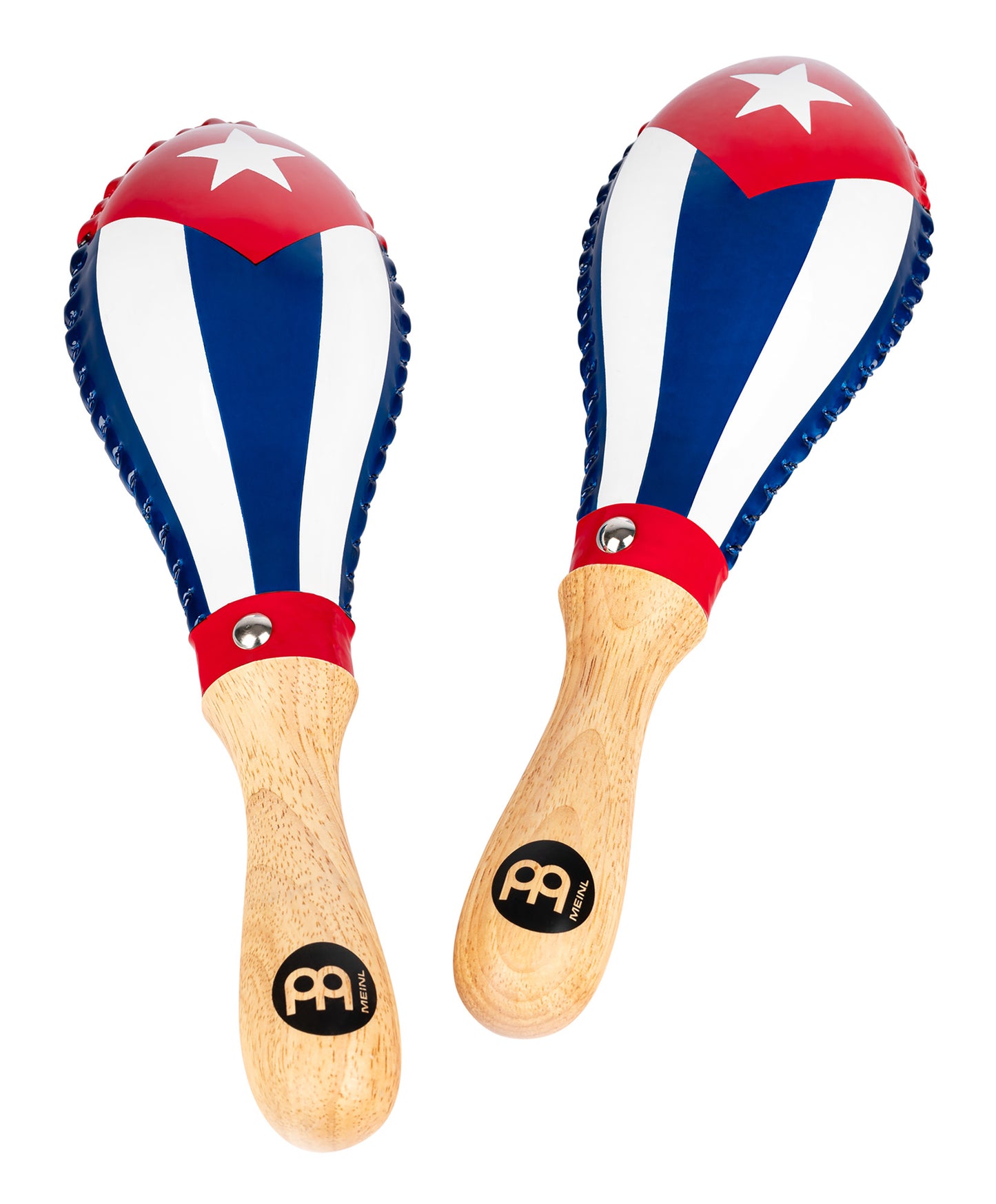 MARACAS MEINL PEAU ANIMALE MODELE STANDARD DRAPEAU CUBAIN