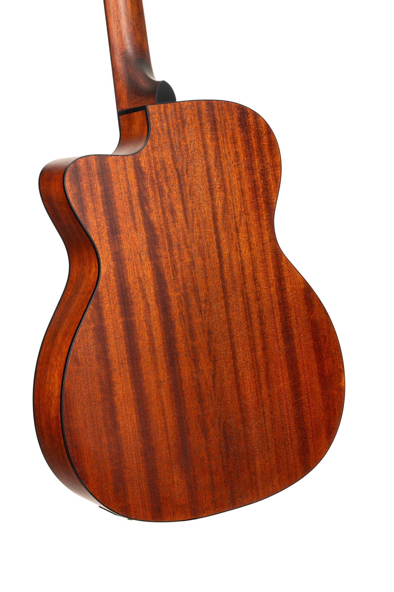 L60, forme Orchestra Model, pan coupé, table acajou massif, fond & éclisses acajou, touche laurier, EQ CE304T, pores ouverts