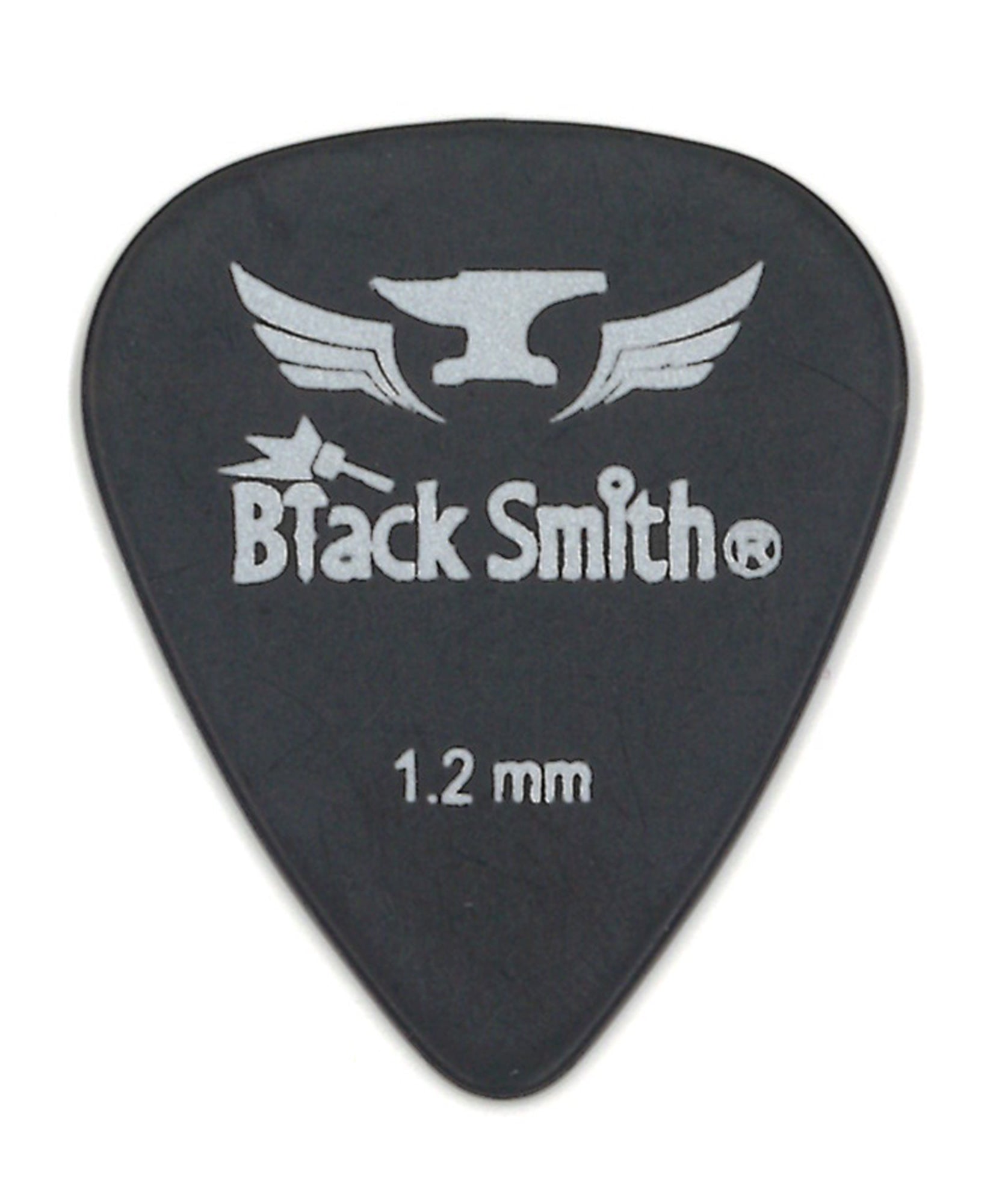 Sachet de 10 médiators Carbon Waterdrop Heavy 1.2 mm, noir