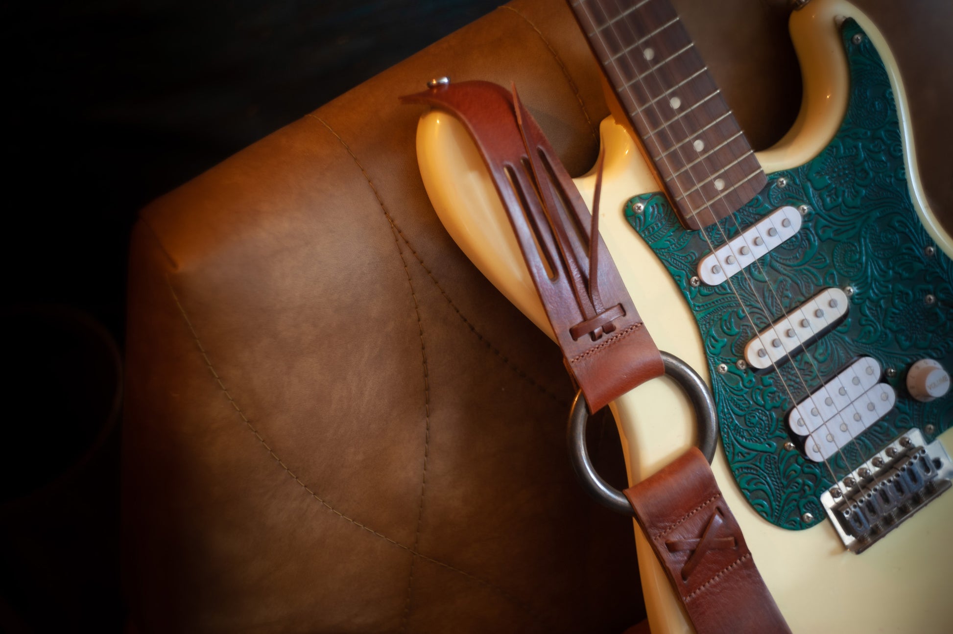 Courroie modèle LEGEND DA, cuir haute qualité, boucle métal, largeur 5 cm, longueur 95 à 145 cm, woody