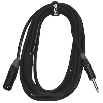 Câble micro XLR mâle/Jack stéréo, 6 mètres, noir