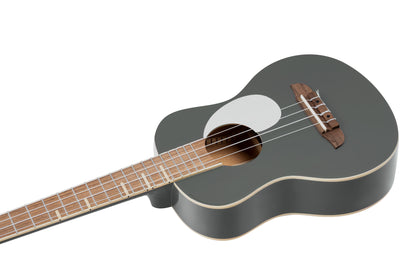 RUGA-PLT, modèle Ténor, table agathis, fond & éclisses agathis, manche Okoumé, housse assortie, gris platine brillant