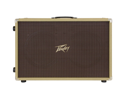 Enceinte guitare 120W, HP 2x 12" Celestion, fond convertible en configuration ouvert/ fermé, finition Tweed