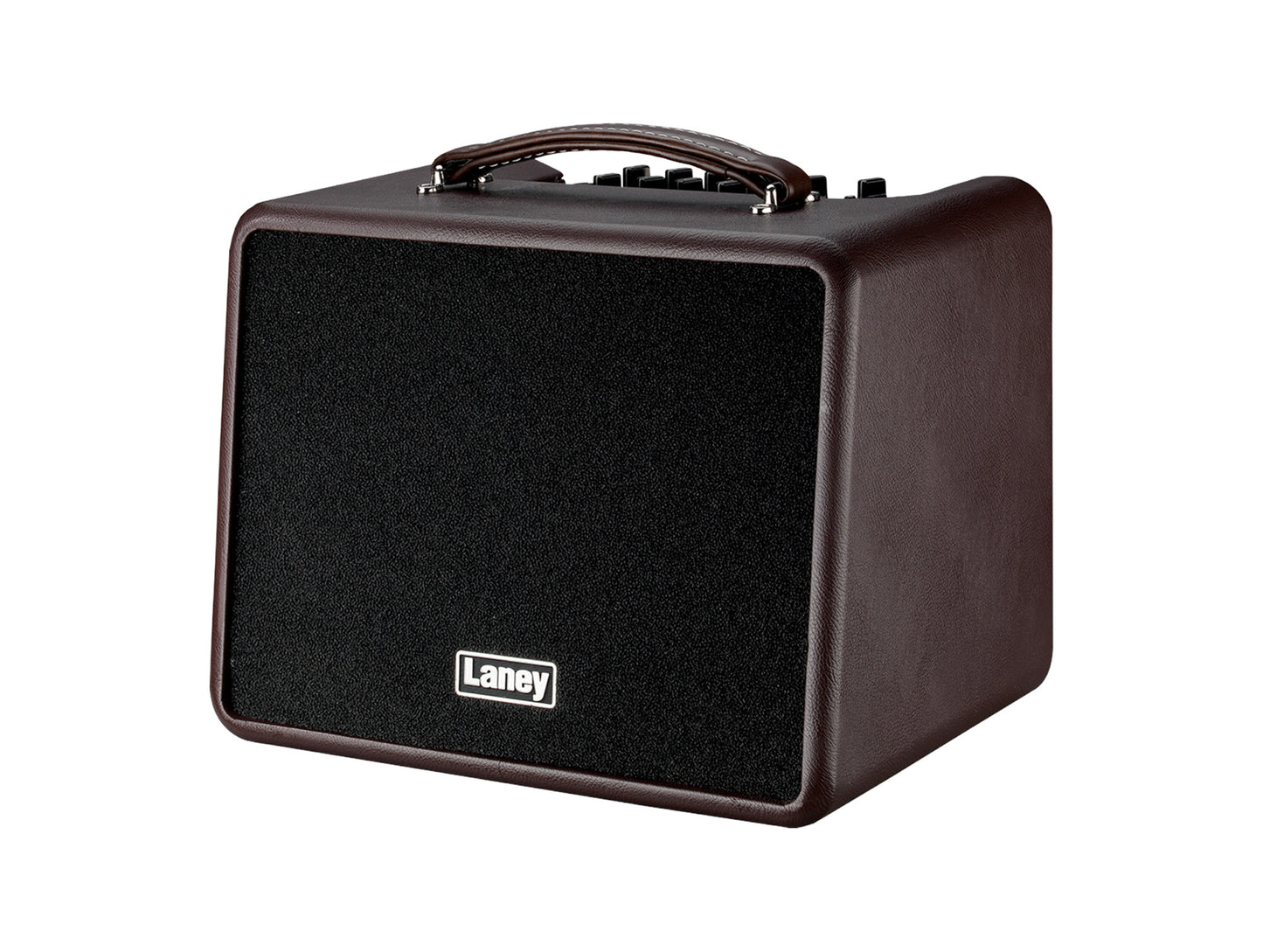 Ampli guitare acoustique 60W (Classe D) A-Solo, 1x HP 8" double cône, 2 canaux identiques, marron