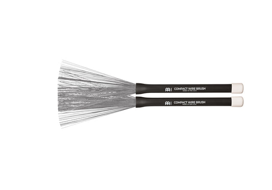 Balais Meinl compact rétractables, grip pour une meilleure tenue, noir-blanc