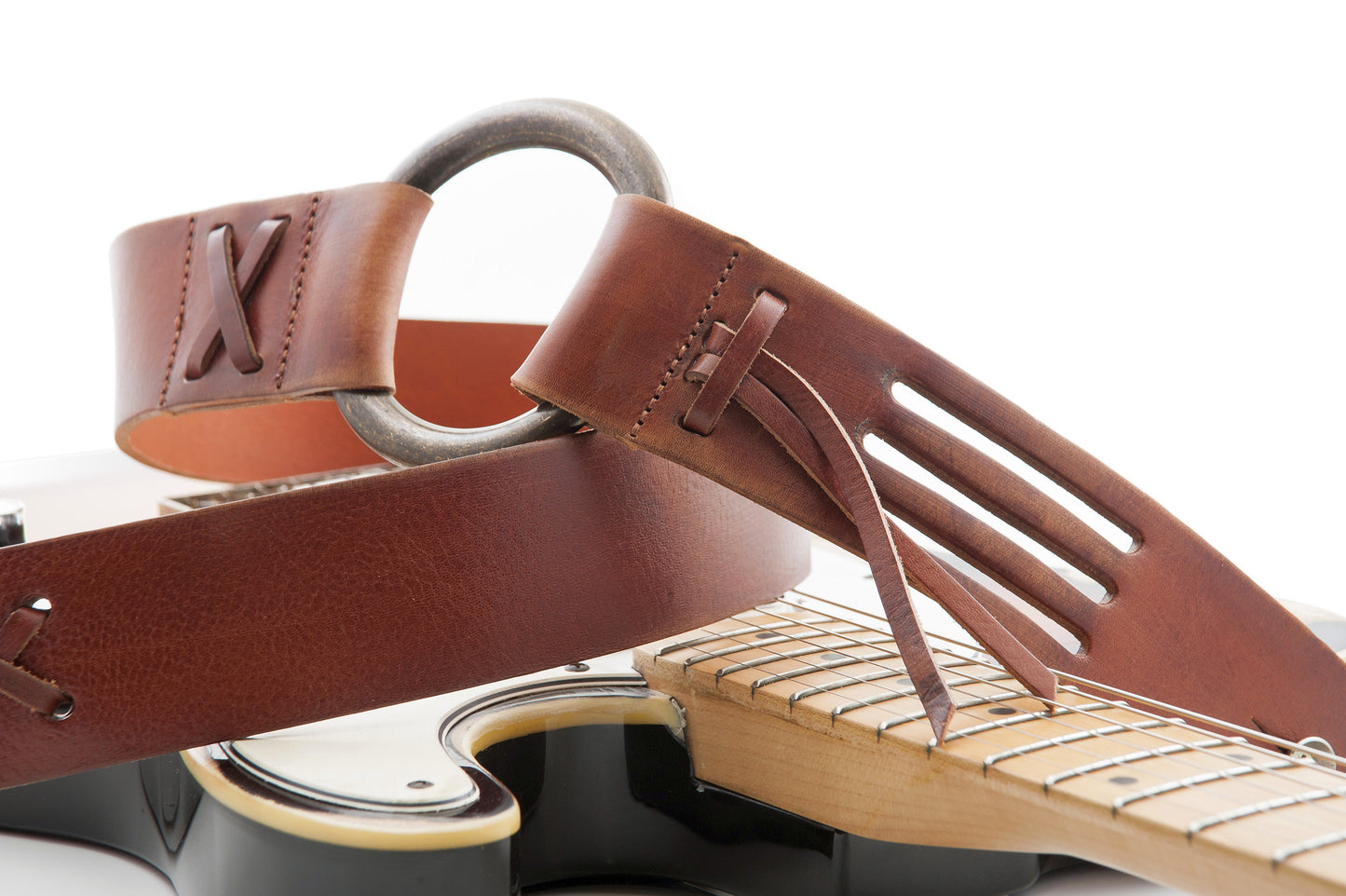 Courroie modèle LEGEND DA, cuir haute qualité, boucle métal, largeur 5 cm, longueur 95 à 145 cm, woody