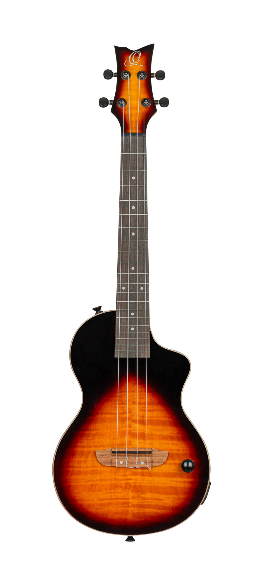 NEO-U-TGB, modèle Ténor, pan coupé, EQ MagusExpress, table érable flammé, corps okoumé, manche érable, housse, tobacco burst