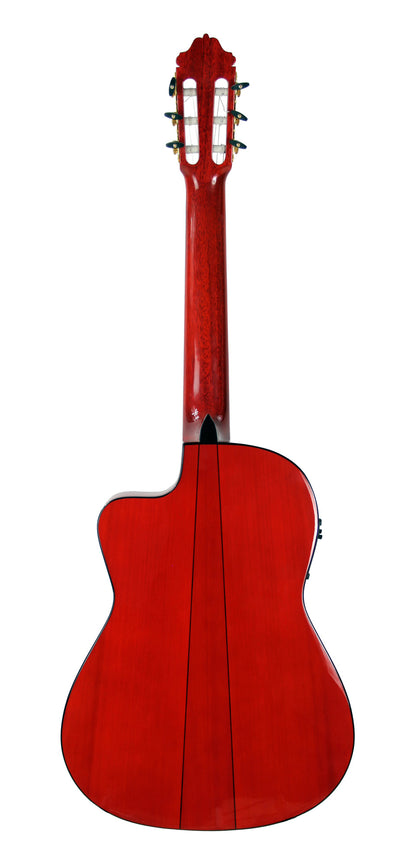 GIPSYKINGS (by André Reyes), Flamenco pan coupé, table épicéa massif, f/e cyprès massif, EQ Fishman Prefix Pro Blend, rouge