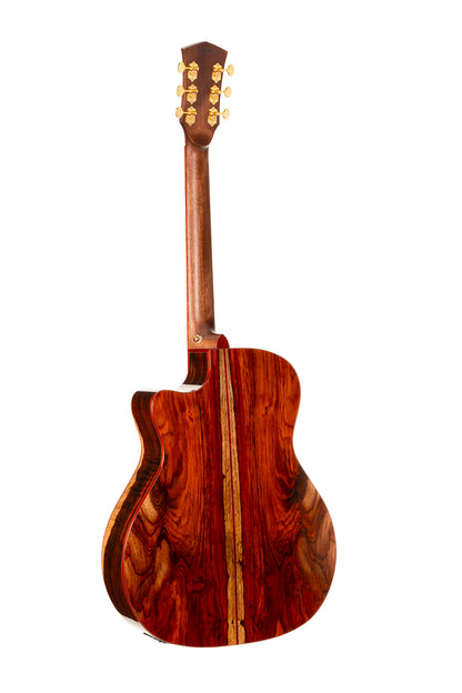 GOLD A10, forme Grand Auditorium, table épicéa Adirondack massif torréfié, f/e cocobolo massif, EQ Fishman, étui, brillant