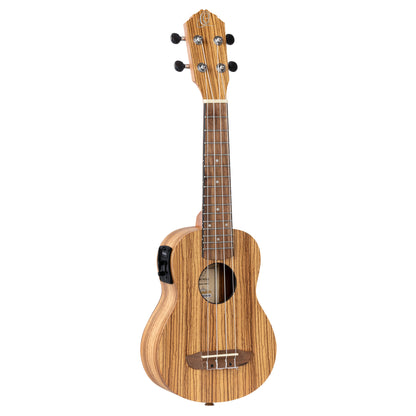 RFU10ZE, modèle Soprano, EQ MagusUke, table zebrawood, f/e zebrawood, manche acajou, housse, naturel satiné