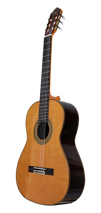 MOD.7, table cèdre massif, fond & éclisses palissandre, touche palissandre, modèle gaucher