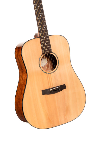 Earth 60, table épicéa massif, fond & éclisses acajou, touche laurier, naturel brillant