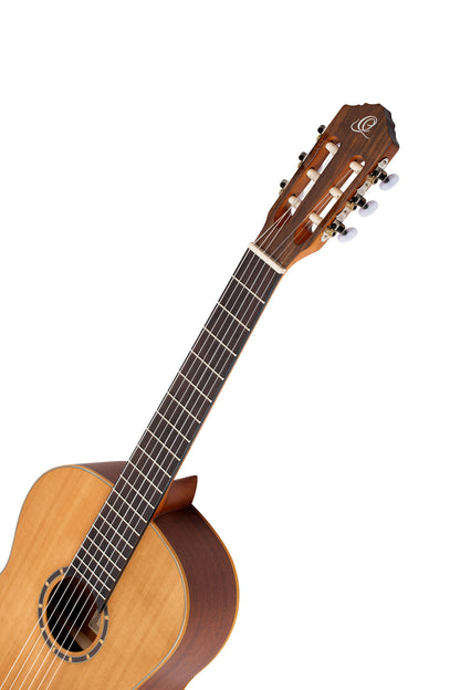 R122, table cèdre, fond & éclisses acajou, manche acajou (sillet 52 mm), housse, naturel satiné