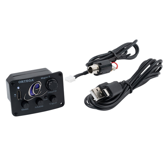 Préampli MagusX/G avec capteur piezo, rechargeable, pour guitares et basses acoustiques, noir