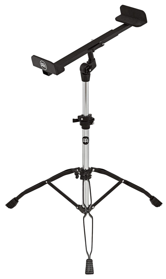 Support cajon  pro, pour tous cajon, trépied double embase, inclinaison + hauteur ajustables (66 à 103cm), noir.