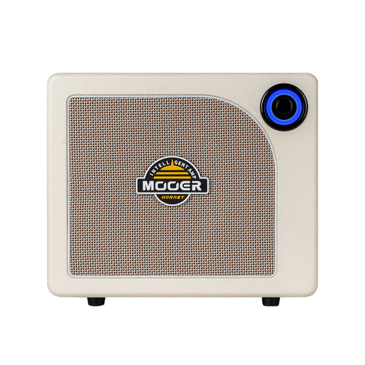 Ampli HORNET 15i, 15W, HP 6.5", 52 modélisations d'amplis, 49 effets, accordeur, looper, Bluetooth, USB-C, alimentation, blanc