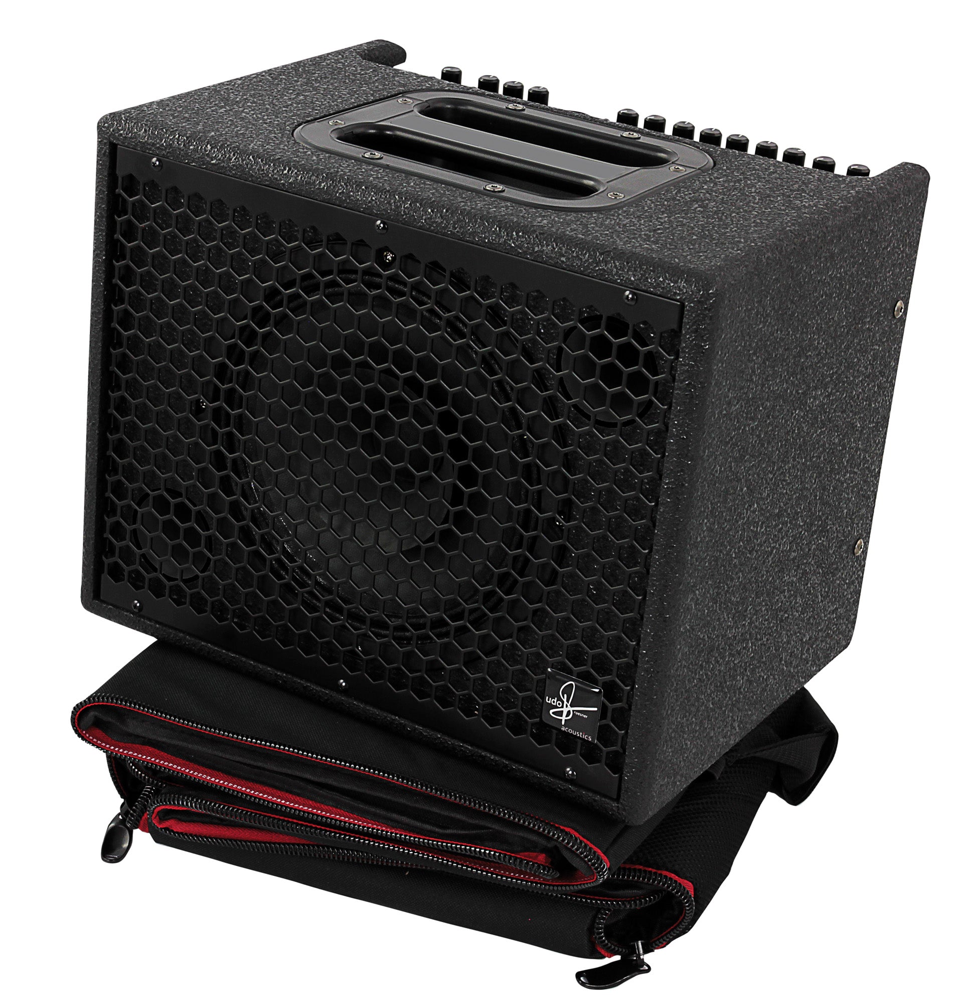 DA CAPO 75, 2 canaux, 75W, HP 8" double cône, EQ 3 bandes par canal, 2 entrées combinées XLR/Jack, effets numériques, noir