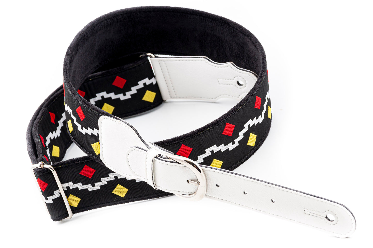 Courroie modèle LEGEND GET BACK, tissu, extrémités 100% synthétique, largeur 6 cm, longueur 85 à 150 cm, noir et blanc