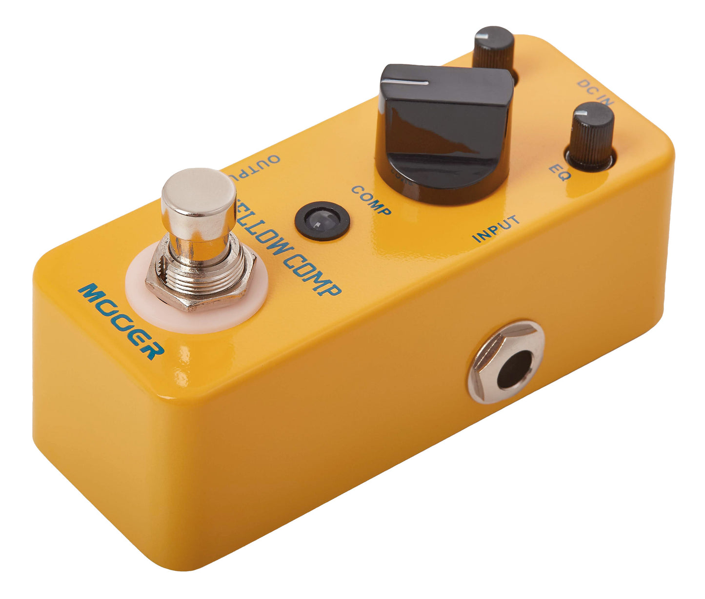 Pédale YELLOW COMP, compresseur de type optique, boîtier métal, true bypass, jaune