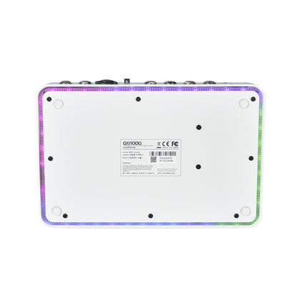 Pédalier multi-effets GS1000, processeur intelligent de profilage d'ampli, écran tactile 5", 350 effets, 120 emplacements, blanc