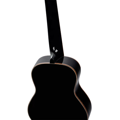 RUOX-CC, modèle Concert, table épicéa, fond & éclisses acajou, manche acajou, housse luxe, noir brillant