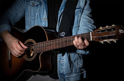 OSAR-1, courroie guitare, série Artist, cuir, largeur 7 cm, longueur 145 cm, black hole