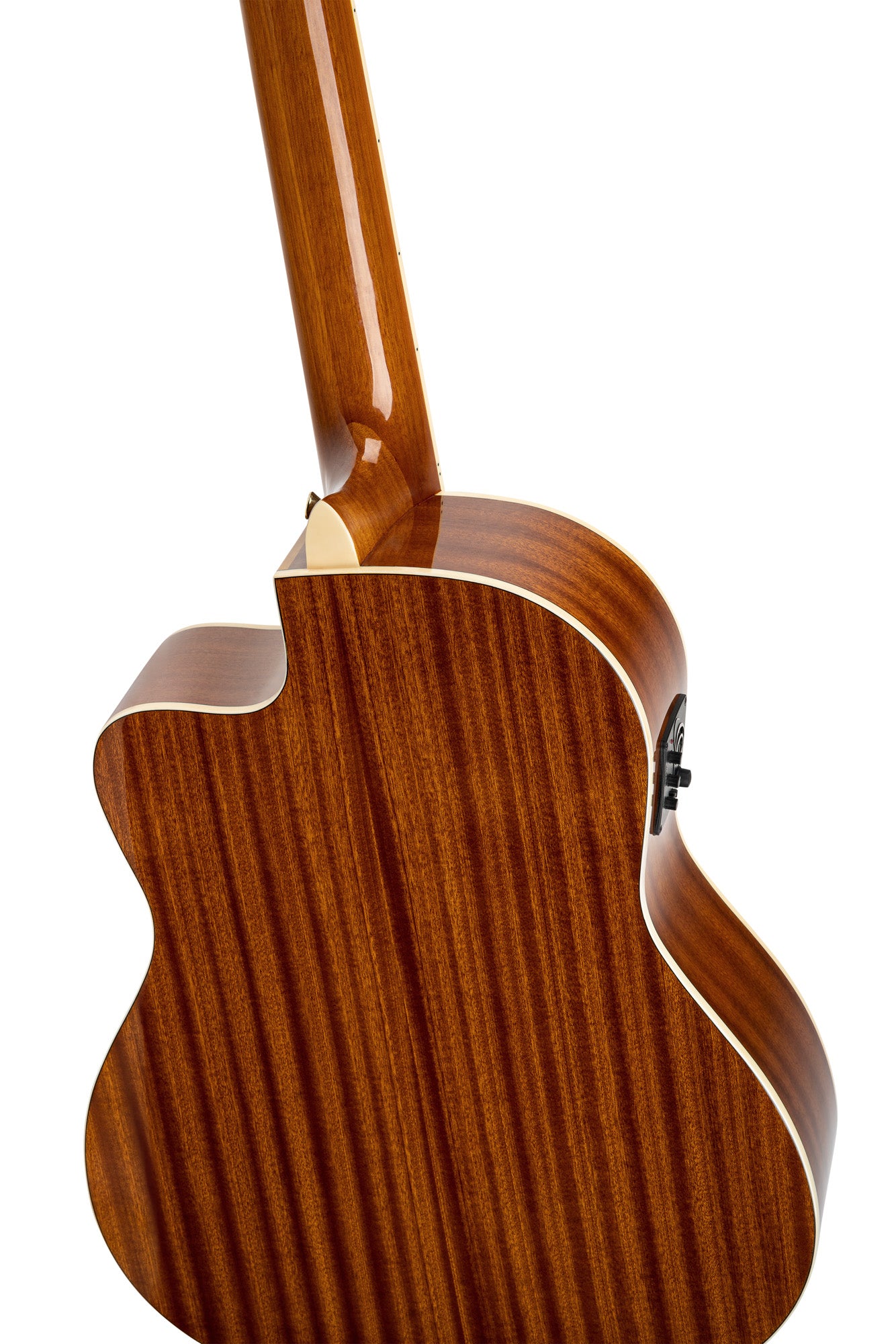 RCE141, pan coupé, EQ Ortega MagusPro, table épicéa massif, manche nato (52 mm), housse, naturel brillant