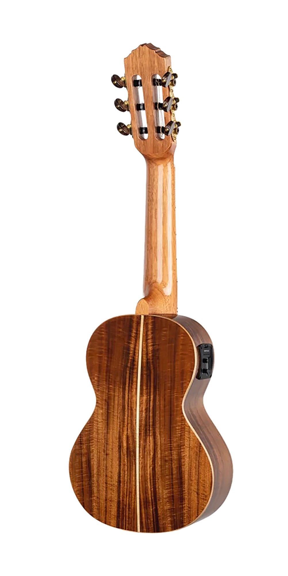 RGLE18ACA, EQ Ortega MagusUke, table acacia massif, fond & éclisses acacia, manche acajou (47 mm au sillet), housse luxe