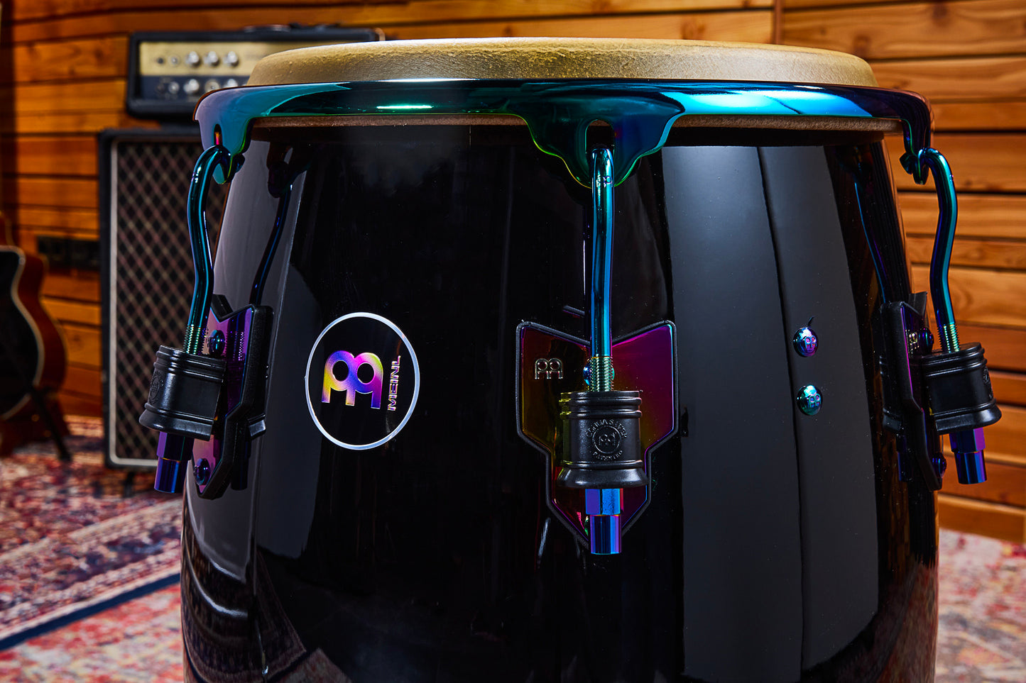 Tumba Spectrum 12" 1/2, fût Chêne Siam 3 plis, hauteur 76.2cm, peau true skin buffle, cercles SSR 4mm.