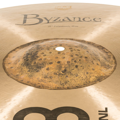 RIDE MEINL BYZANCE 21" POLYPHONIC, MEDIUM, ALLIAGE BRONZE B20, MARTELÉ A LA MAIN,  FINITION TRADITIONNELLE