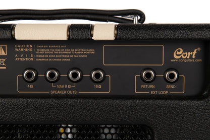 Enceinte guitare, 30W (8 ohms), 1 x 12" Moollon G12-30M, connecteur jack, poids: 14 kg, dimensions: 47 x 50 x 23 cm, noir