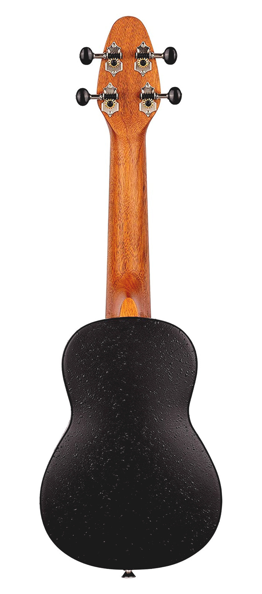 K2-VP, pack ukulélé Soprano, table agathis design"Voodoo Puppet", corps ABS galbé, manche okoumé, 12 frettes, accessoires