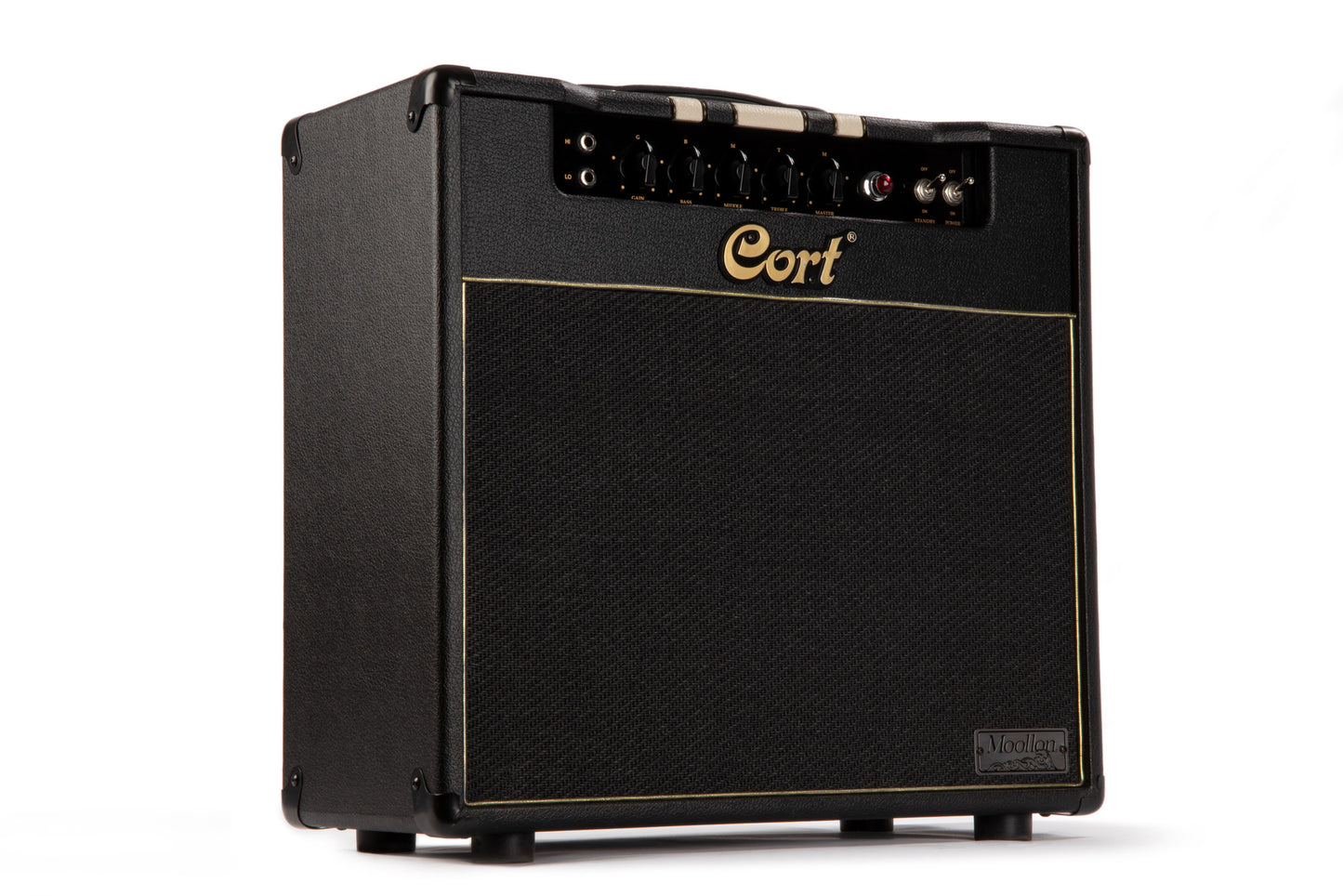 Ampli à lampes 15W, 1 x 12" Moollon G12-30M, préampli 3 x 12AX7, ampli 2 x EL84, boucle d'effet, poids: 17 kg, noir