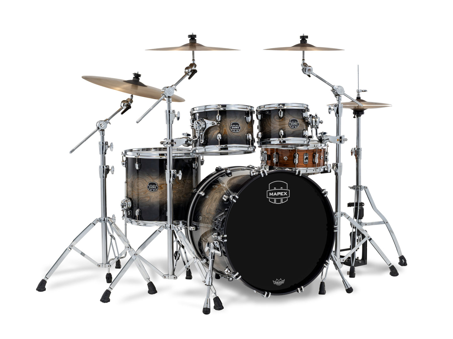MAPEX SATURN 4 FUTS BLACK INK BURST