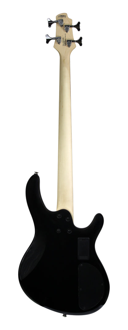 Action Plus, 4 cordes, corps peuplier, micros PJ Powersound, EQ active 2 bandes, gaucher, noir brillant