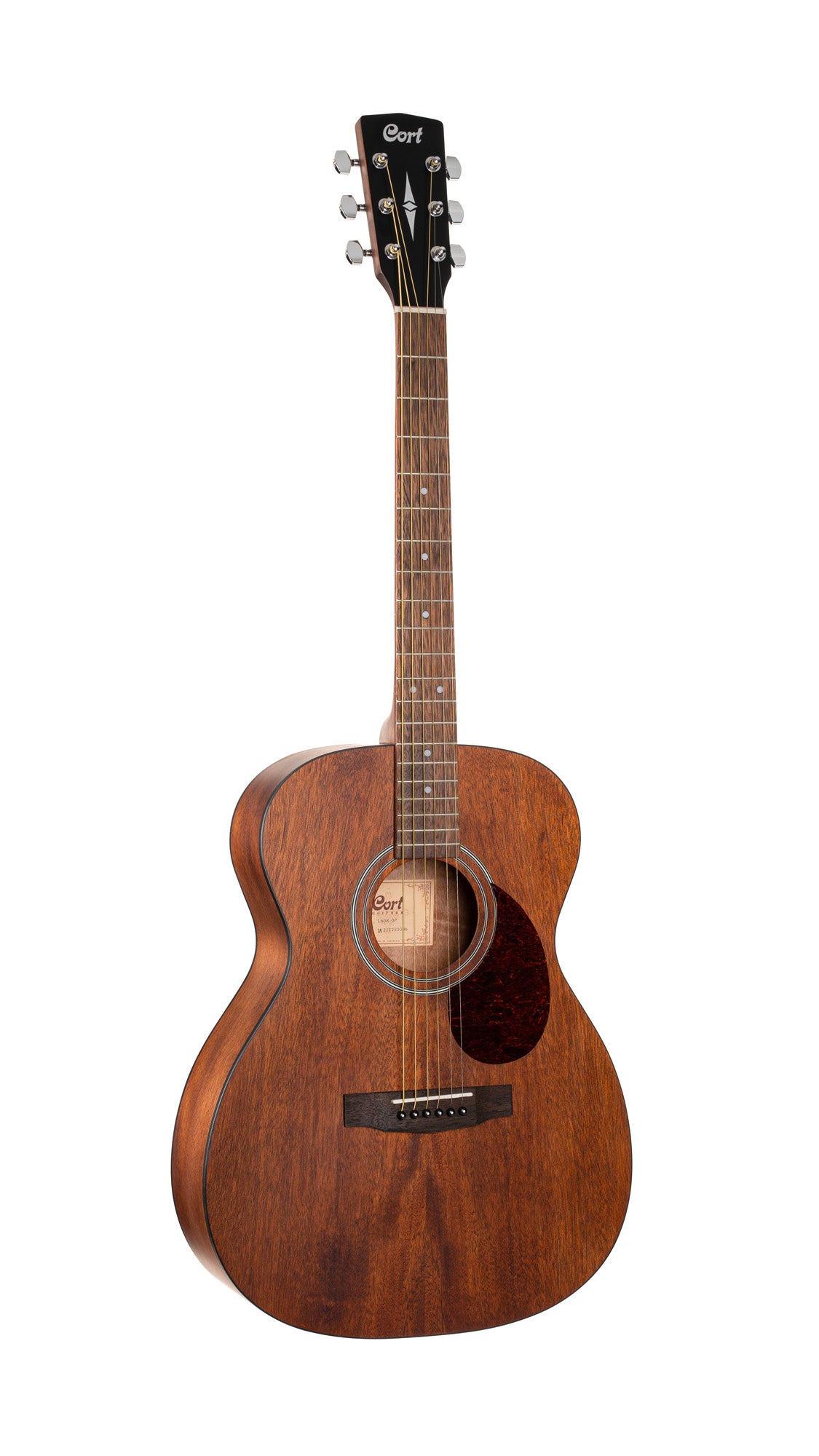 L60M, forme Orchestra Model, table acajou massif, fond & éclisses acajou, touche laurier ou merbau, naturel pores ouverts