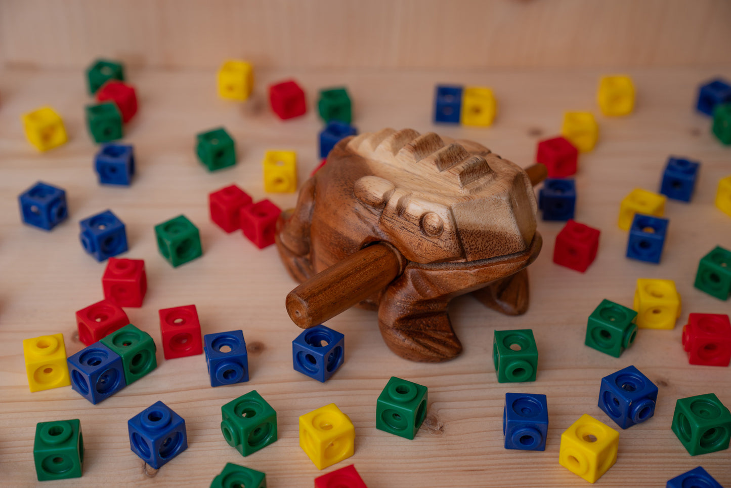 Güiro grenouille bois Large NINO avec mailloche bois