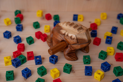 Güiro grenouille bois Large NINO avec mailloche bois