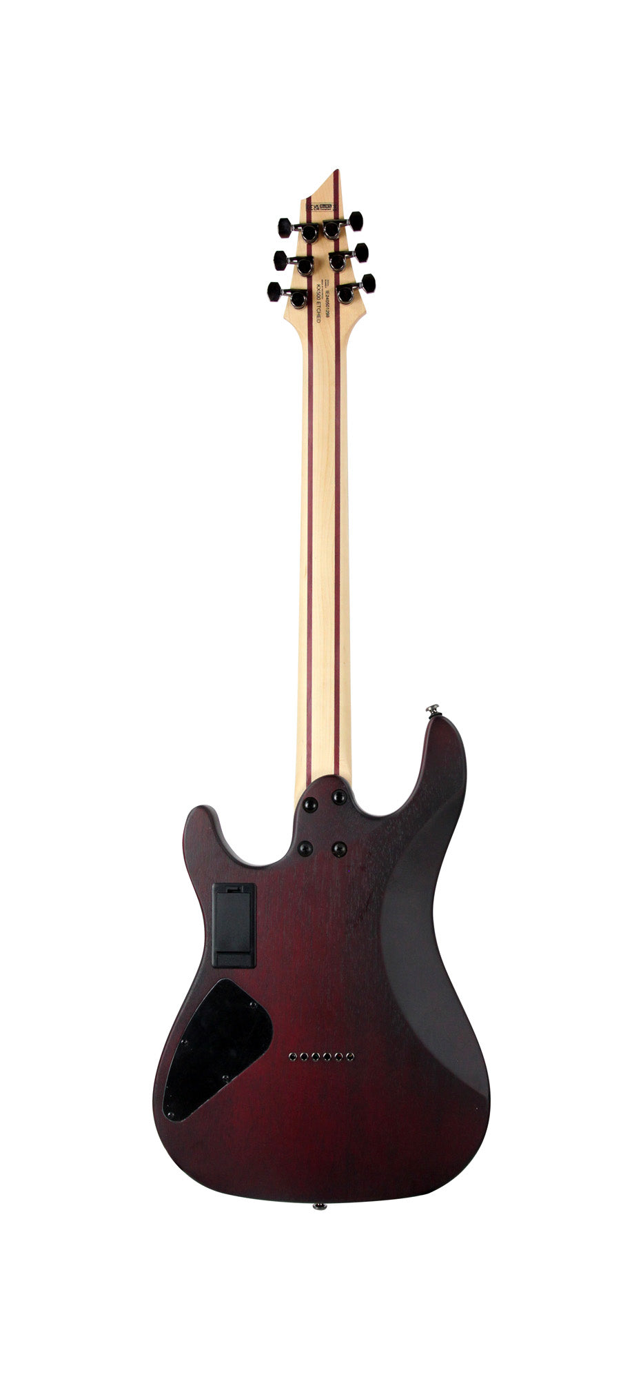 KX500 ETCHED, 6 cordes, corps acajou, table frêne sablée, touche ébène, 2 micros doubles Fishman Fluence, violet foncé sablé