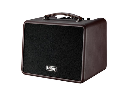 Ampli guitare acoustique 60W (Classe D) A-Solo, 1x HP 8" double cône, 2 canaux identiques, marron