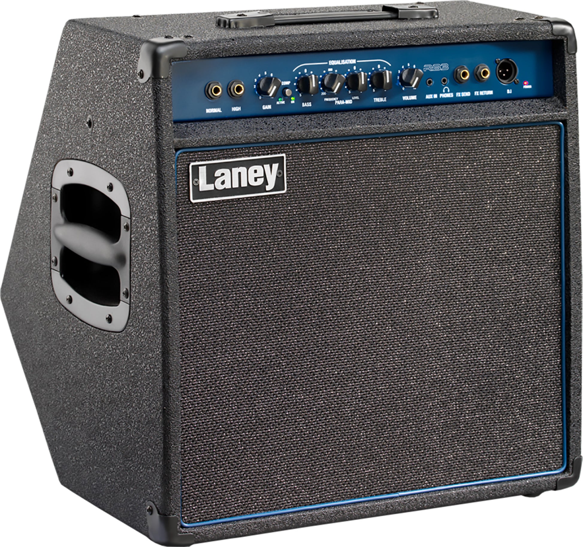 Combo 65W, HP 12" Custom Celestion, entrées active & passive, compresseur commutable, limiter