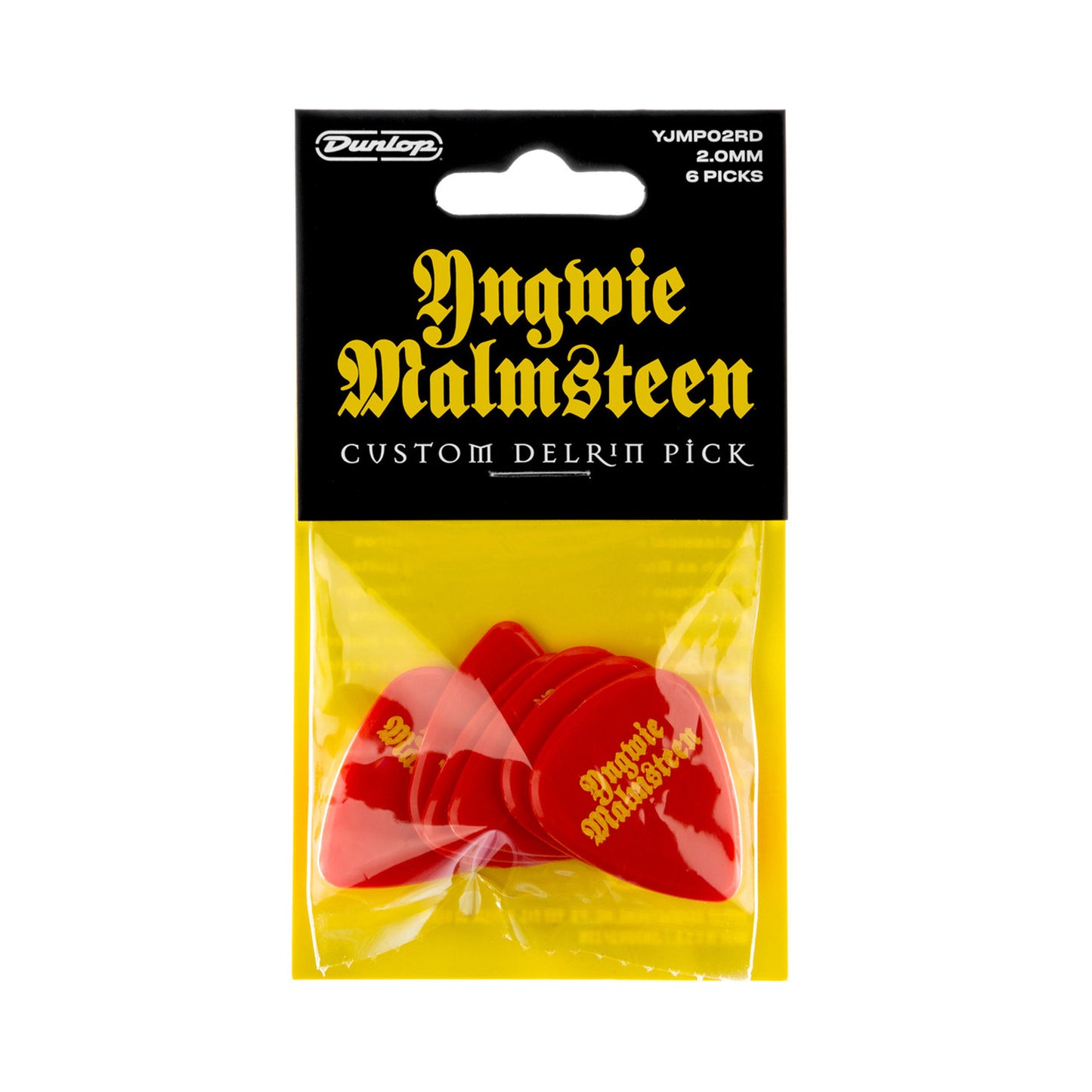 Sachet de 6 médiators Yngwie Malmsteen Custom Delrin 2.0 mm