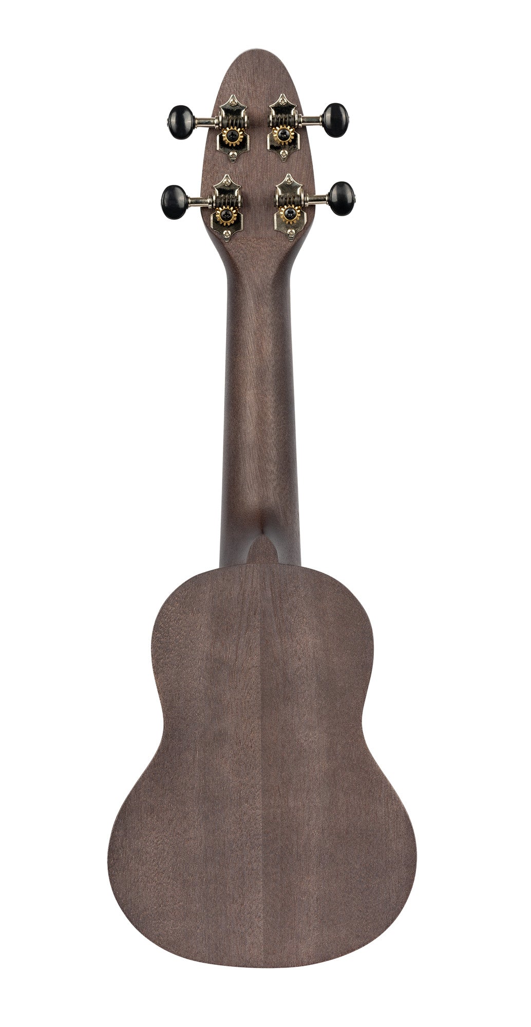 K1-CO, ukulélé Sopranino, table okoumé avec motif tortue, fond & éclisses okoumé, manche okoumé, charbon pores ouverts