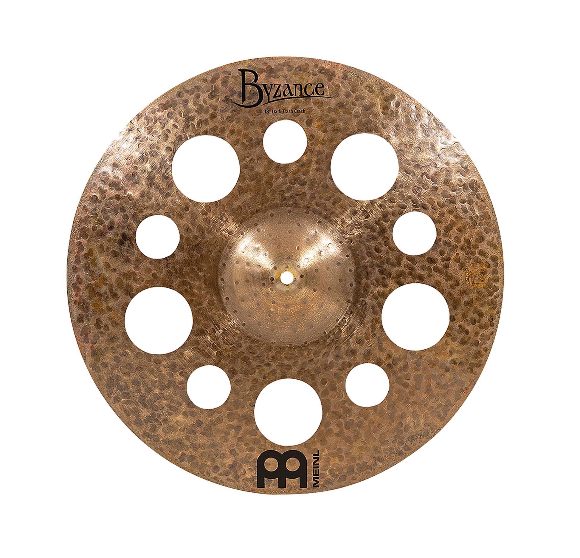 CRASH MEINL BYZANCE 18" DARK TRASH, ALLIAGE BRONZE B20, MARTELÉE A LA MAIN, FINITION DARK