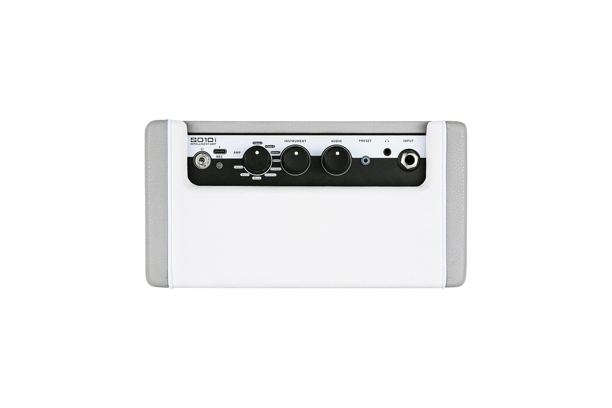 Ampli SD10i, 10W, 2x HP 2", 52 modélisations d'amplis, 25 simulations d'enceintes, 126 effets, sur batterie rechargeable, gris